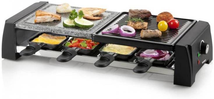 DOMO Do9190g Steengrill Gourmetset Racletteset 8 Personen