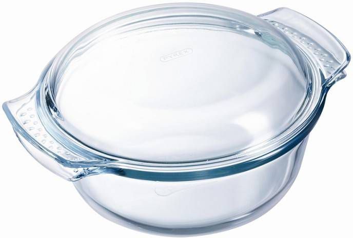 Pyrex Classic Ovenschaal Rond met Deksel 3, 5 liter Transparant