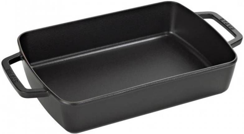 Staub Ovenschaal Rechthoekig 30x20cm Zwart
