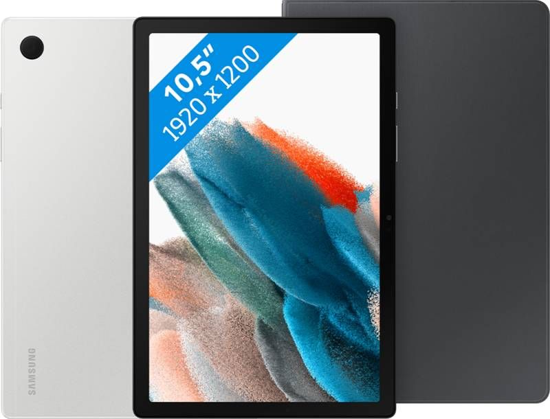 Samsung Galaxy Tab A8 32GB Wifi Zilver + Book Case Grijs