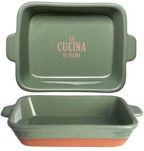 Gusta Ovenschaal 26, 2X17, 7X5, 5 cm Groen