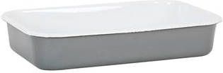 Kockums Ovenschaal Emaille 30 cm x 18.5 cm, Grijs