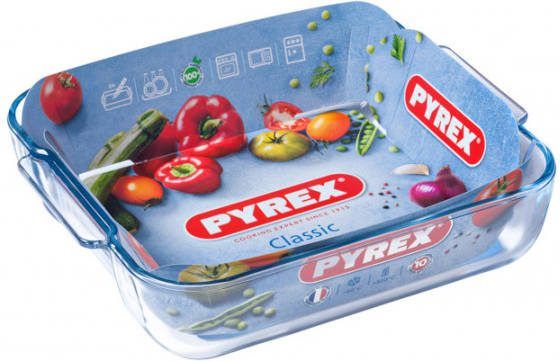 Pyrex CLASSIC Vierkante Braadslede Glas 21x21cm 2L