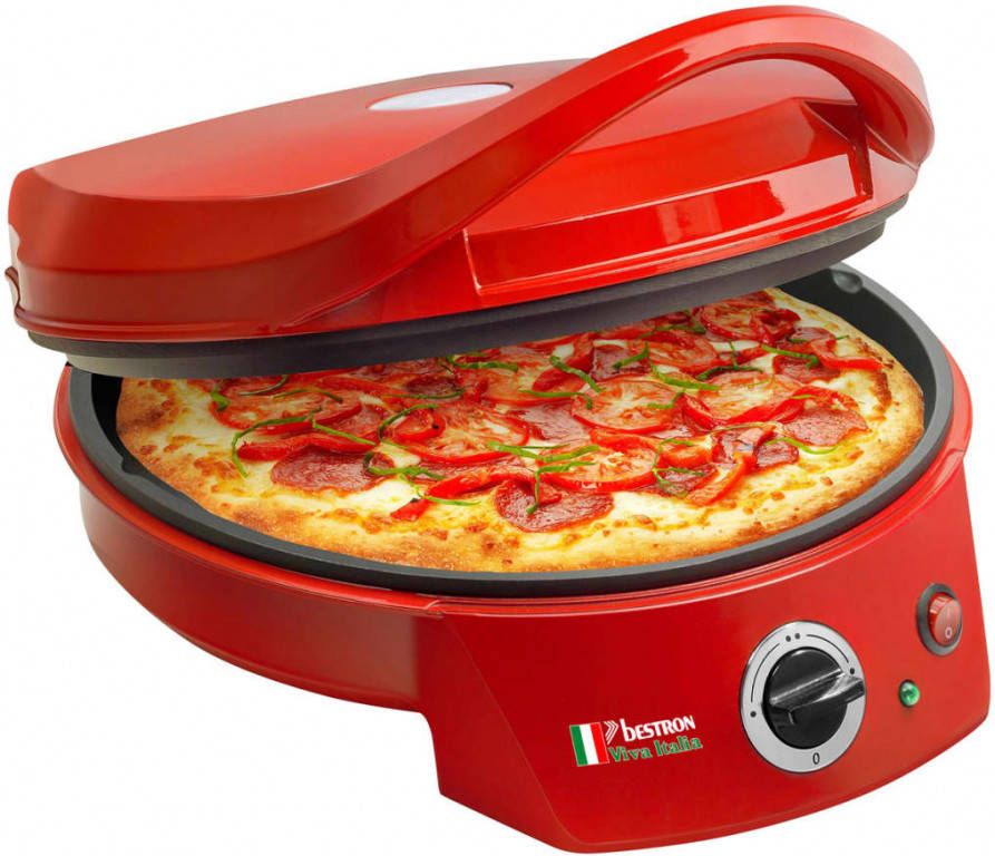 Bestron Pizza Maker / Tafel Grill 1800 W Red APZ400
