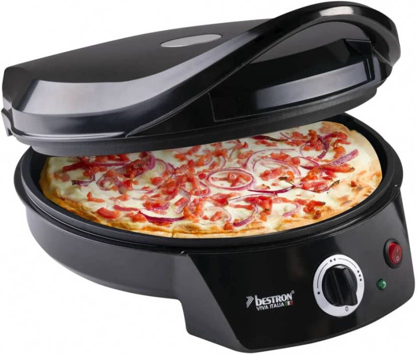 Bestron Pizzamaker/tafelgrill APZ400Z 1800 W zwart